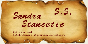 Sandra Stančetić vizit kartica